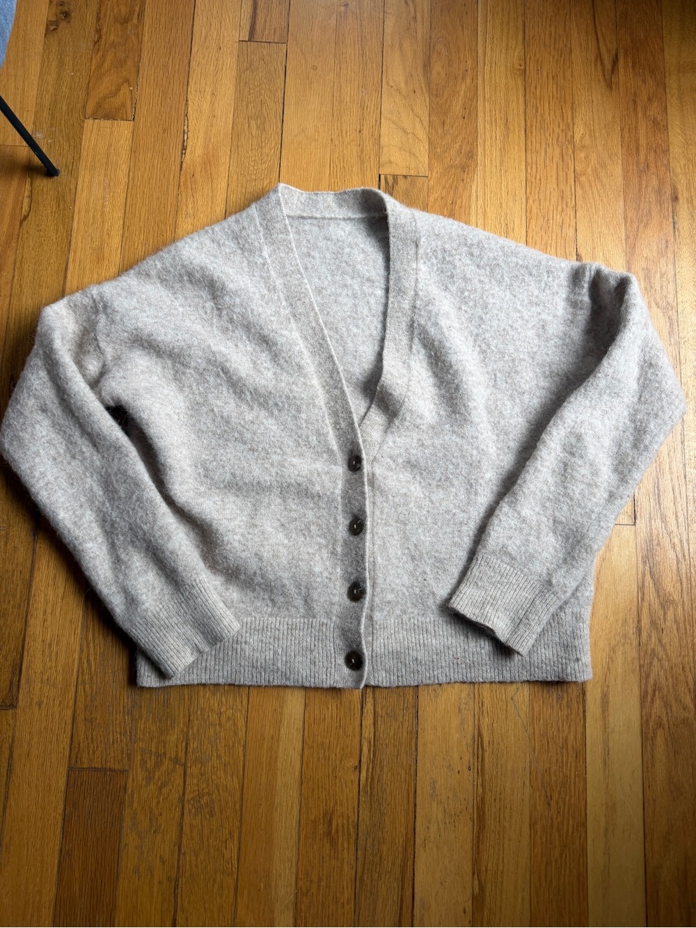 Lululemon tan wool blend cardigan